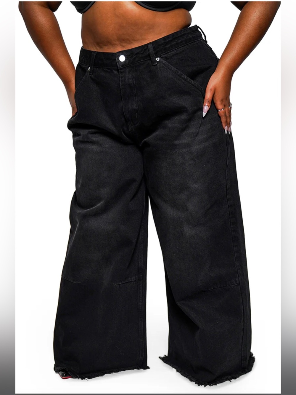Wide-Leg Inkwell Behemoth Jeans - Forest Ink SIZE XL